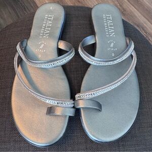 Italian Shoemakers Silver Sandals